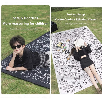 Blackdog Remax Ultralight Mat Carpet Picnic Black Cute Portable Waterproof Outdoor Hiking Camping CBD2650WS014
