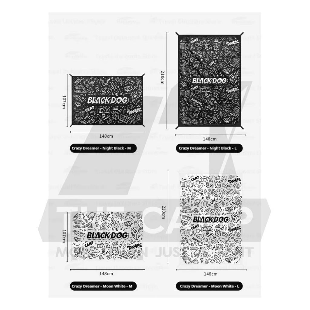 Blackdog Remax Ultralight Mat Carpet Picnic Black Cute Portable Waterproof Outdoor Hiking Camping CBD2650WS014