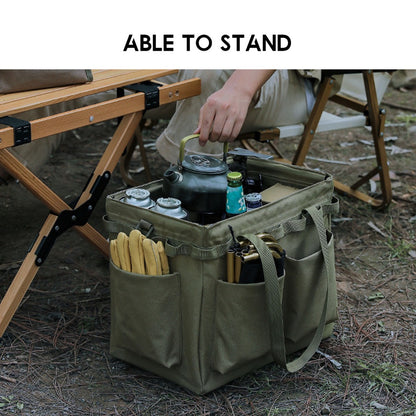 Outdoor Camping Storage Bag Big Capacity Heavy Duty Standable Reinforced Oxford Cloth Hiking Travelling Fishing