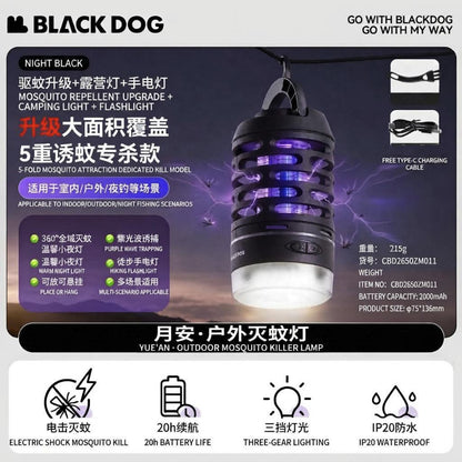 Blackdog Mosquito Killer Lamp UV Outdoor Camping Tent Light Lantern Portable Electric Shock Killing CBD2650ZM011