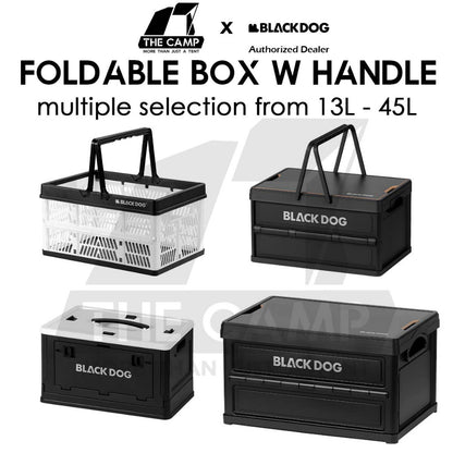 Blackdog Foldable Box Folding Storage Box Handle Outdoor Camping Portable Compact Size Black CBD2550XB015 CBD2550XB014