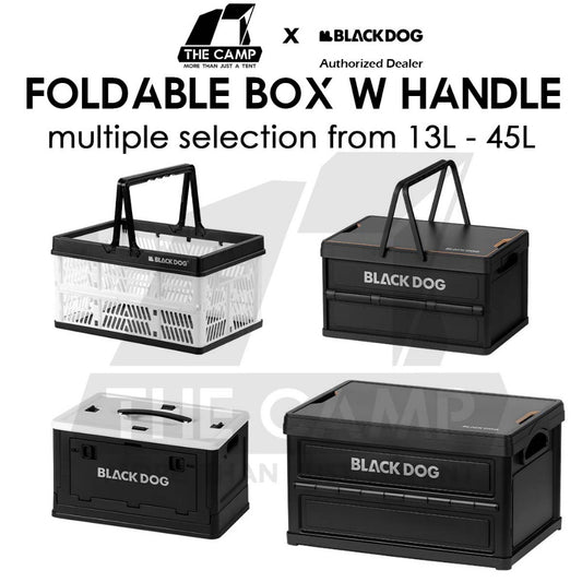 Blackdog Foldable Box Folding Storage Box Handle Outdoor Camping Portable Compact Size Black CBD2550XB015 CBD2550XB014