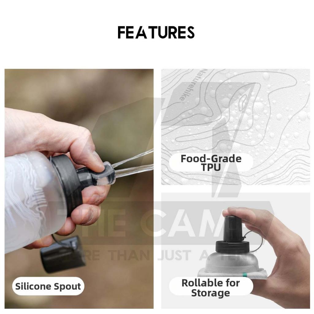 Naturehike Yunquan TPU Water Bottle Foldable Drinking Bag Bucket Hiking Cycling Outdoor Camping Beg Air CNK2650CF013