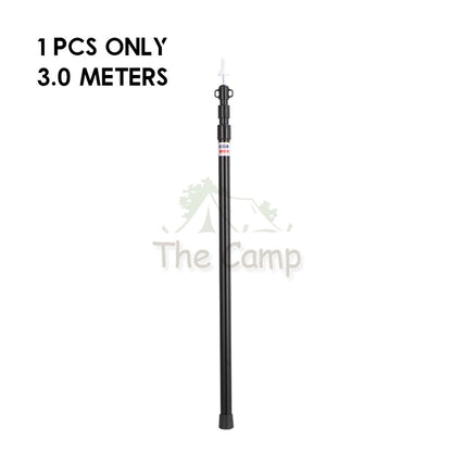 Camping Adjustable Rod for Flysheet Tarp Tent Camp Bag Hiking Family 2.3 3.0 2 3 m Support Pole with Bag Retractable