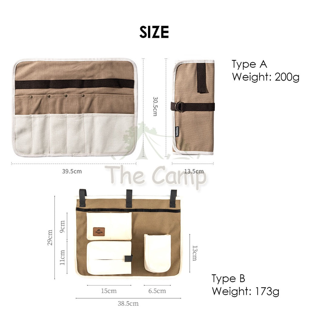 Naturehike Outdoor Tableware Organizer Storage Wagon Bag Table Side Cookware Pouch Portable Cutlery Tissue Holder