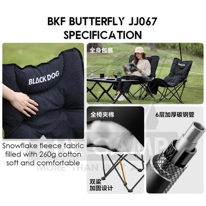 Blackdog Foldable Chair Camping Outdoor Foldable Folding Moon Chair Tent Table Flysheet Black CBD2300JJ020 CBD2300JJ026