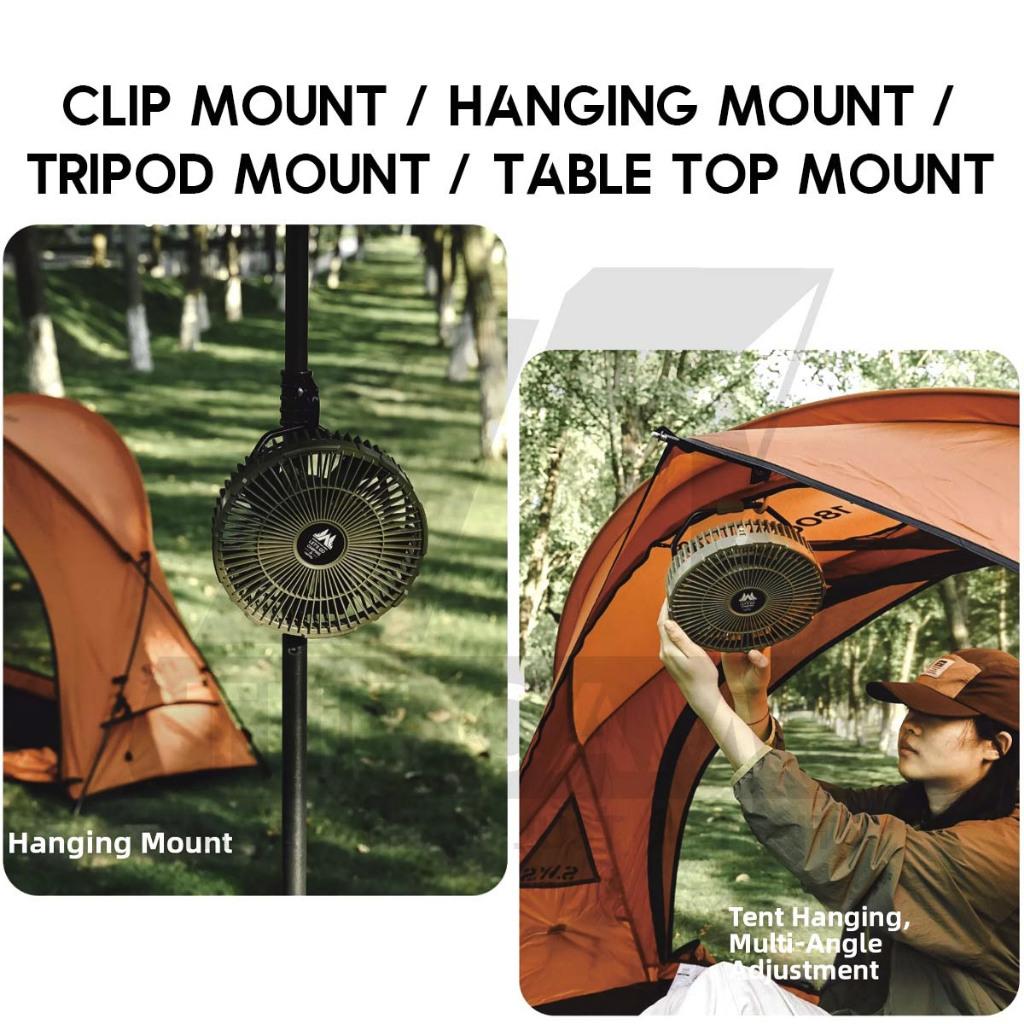 Wellhike SWS Wilderness Tactical Fan 10000mah Battery Swapping Tripod Clip Turbo Outdoor Camping Kipas Angin