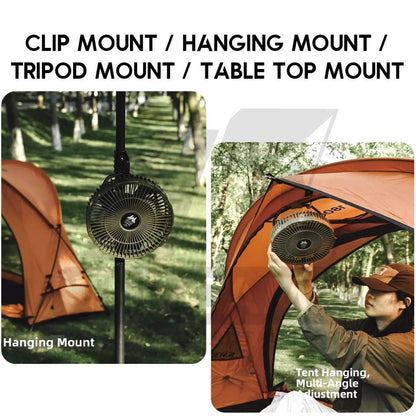 Wellhike SWS Wilderness Tactical Fan 10000mah Battery Swapping Tripod Clip Turbo Outdoor Camping Kipas Angin