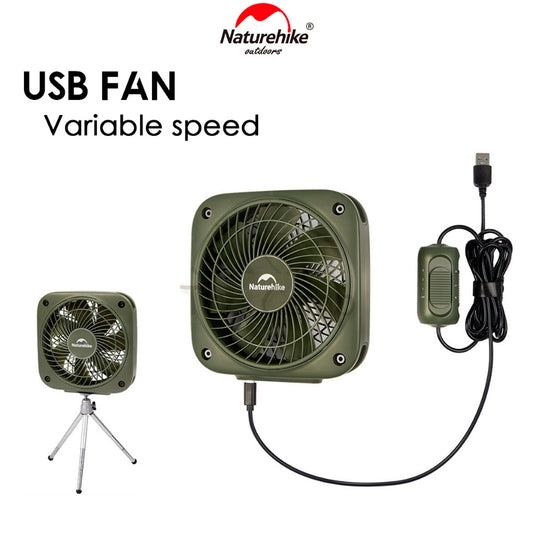 Naturehike USB Fan Camping Outdoor Rechargable Two Way Direction Forward Backward Variable Speed 3 Speed