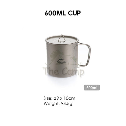 Naturehike Titanium Series Product Cup Bowl Cutlery Set Spork Fork Spoon Knife Cookware Utensil Camping Mobi Garden