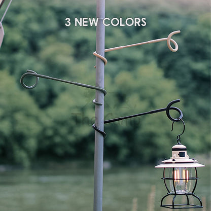 Camping 2-way Lamp Hanger Multipurpose Hook Aluminum Alloy Post Tent Pole Lantern Light Holder Portable Anti Slip