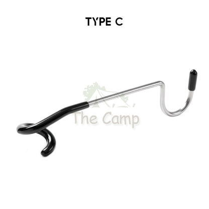 Camping 2-way Lamp Hanger Multipurpose Hook Aluminum Alloy Post Tent Pole Lantern Light Holder Portable Anti Slip