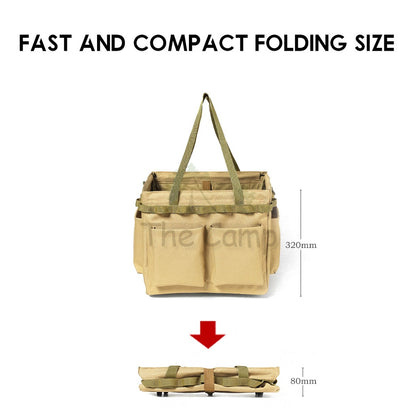 Outdoor Camping Storage Bag Big Capacity Heavy Duty Standable Reinforced Oxford Cloth Hiking Travelling Fishing