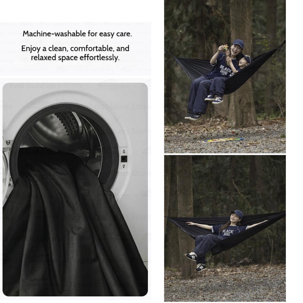 Blackdog Ultralight Hammock Double Size Anti Roll Design Adjustable Strap Outdoor Camping Buaian Gantung CBD2550WS071