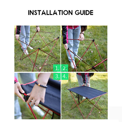 Outdoor Folding Aluminium / Cloth Camping Table Portable Small Compact Foldable Picnic BBQ Egg Roll Chair Flysheet Rope