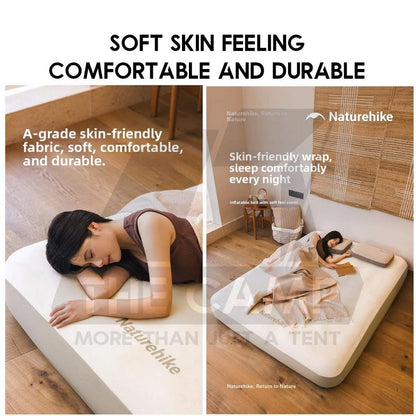 Naturehike Bedsheet 25cm 38cm 45cm Bed Cover Single Double Triple Mattress Camping Tilam Angin Cadar CNK2650PJ013