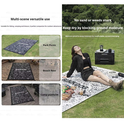 Blackdog Remax Ultralight Mat Carpet Picnic Black Cute Portable Waterproof Outdoor Hiking Camping CBD2650WS014