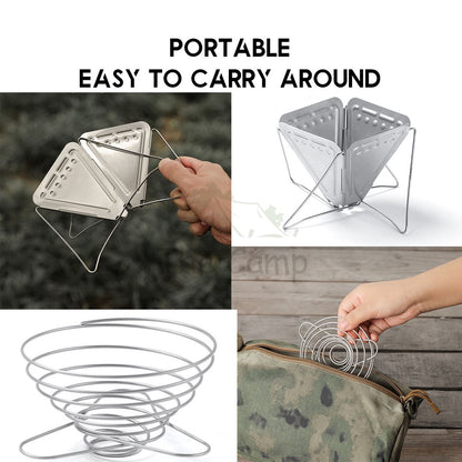 Portable Coffee Filter Dripper Holder Stainless Steel Outdoor Reusable Foldable Rack Camping Hiking Penapis