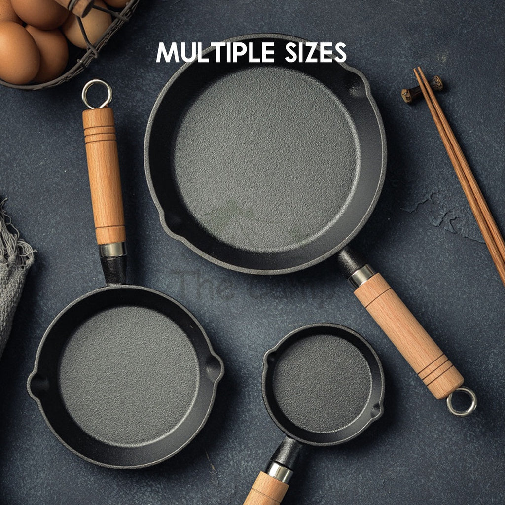 Cast Iron Skillet Grill Pan Frying Egg Pan Non Stick Square Steak Pan Camping Picnic No Coating Silicone Handle Grip