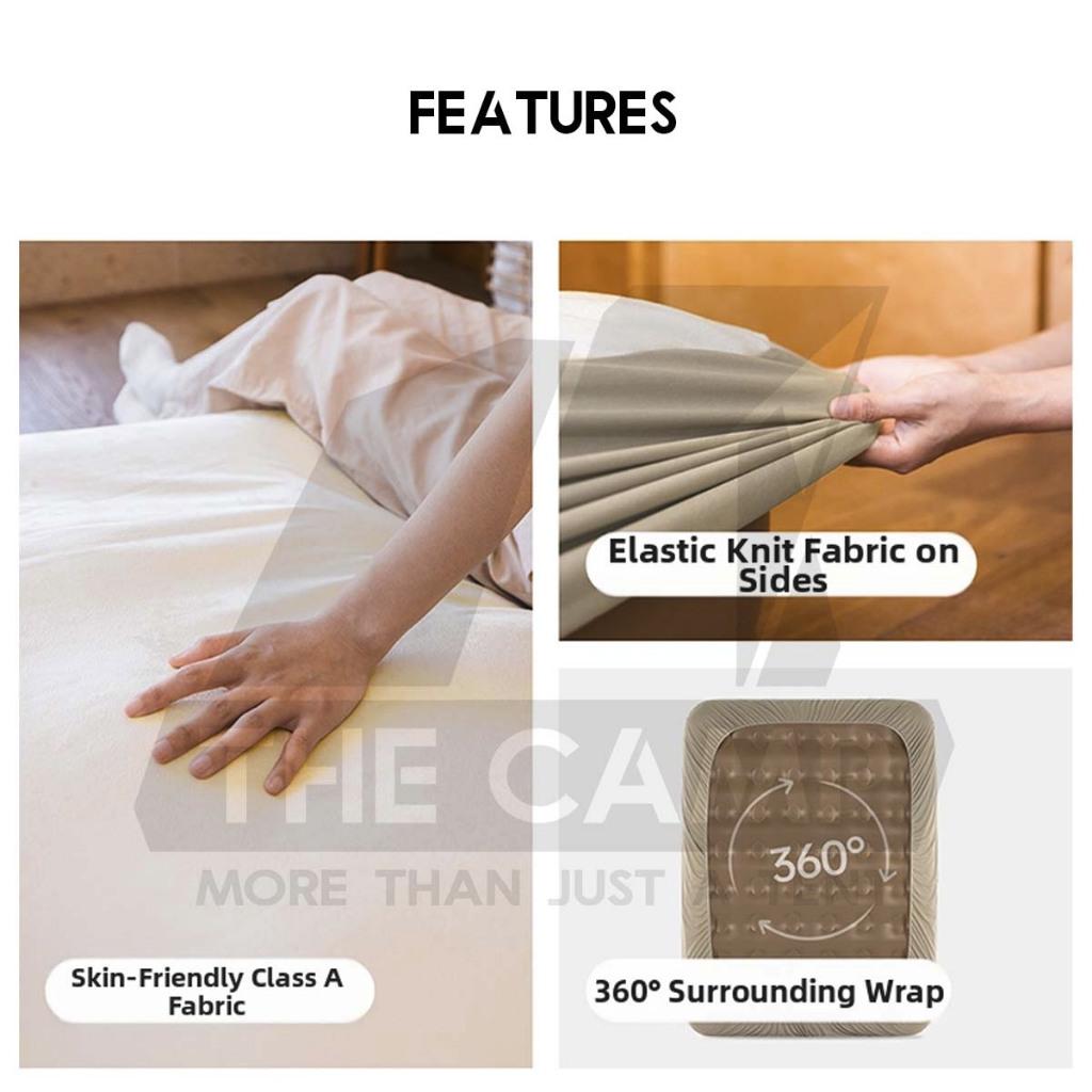 Naturehike Bedsheet 25cm 38cm 45cm Bed Cover Single Double Triple Mattress Camping Tilam Angin Cadar CNK2650PJ013