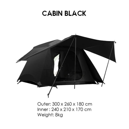 Vidalido Camping Cabin Tent Plus XL Automatic Setup Large Space 2 3 4 People Quick Fast Silver Coated Rainproof UPF50+