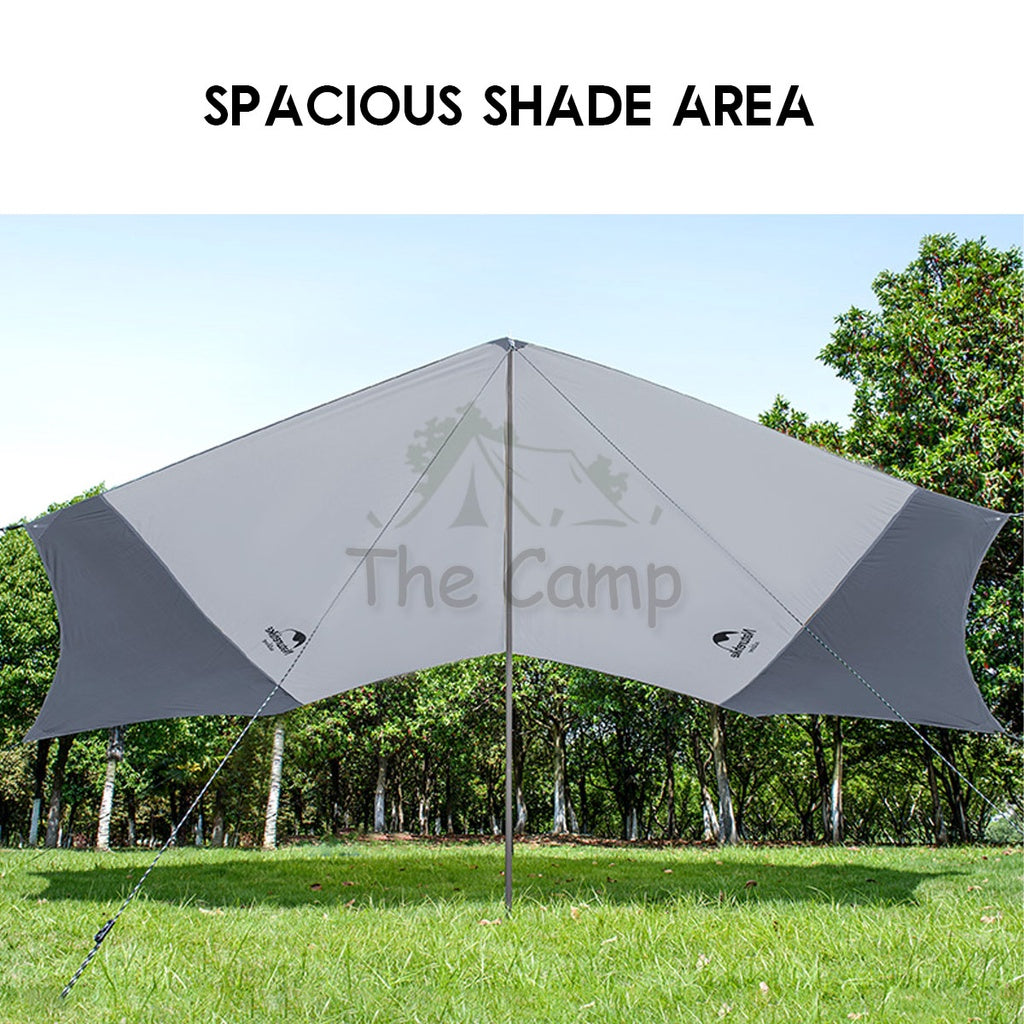 Naturehike Hexagon Tarp Flysheet Silver Coated Coating UPF 50+ Camping Waterproof Canopy Tent Awning Beach Sun Tent