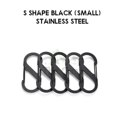 Carabiner D Shape S Shape Aluminium Stainless Steel Buckle Clip Key Chain Outdoor Camping Paracord Spring Keyring Hook
