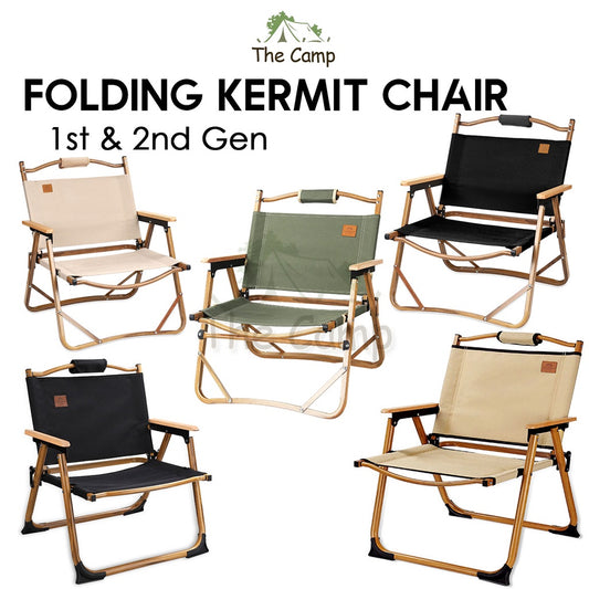 Camping Folding Kermit Chair Aluminum Alloy Support Feet Sturdy Light Lightweight Foldable
