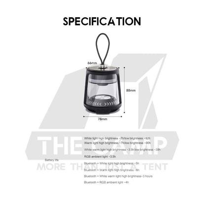 Blackdog Bluetooth Speaker Light ZM046 Multipurpose Rechargeable Lamp Outdoor Camping Lampu Terang CBD2550ZM046