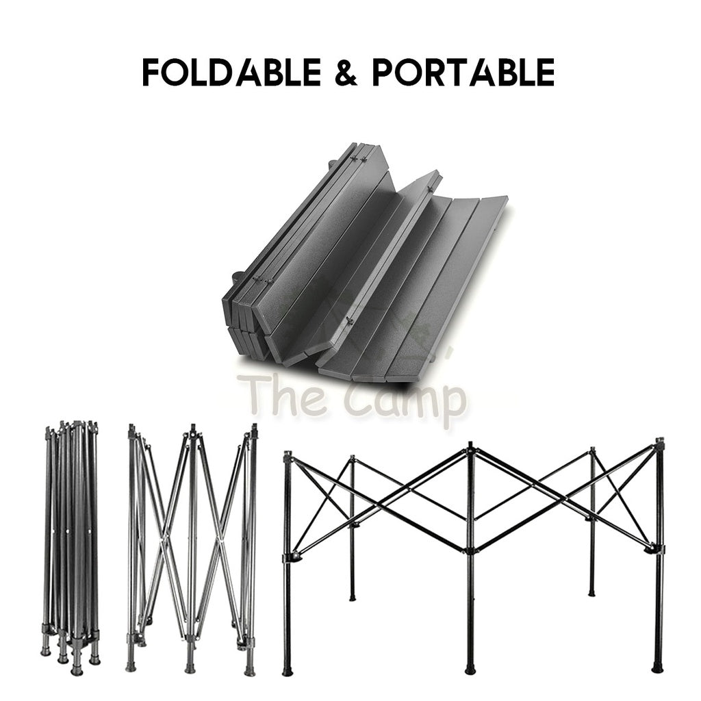 Outdoor Height Adjustable Folding Aluminium Table Portable All Terrain Foldable Camping Picnic BBQ Egg Roll