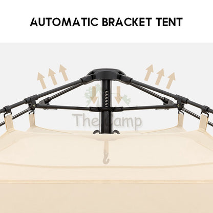Naturehike Ango 3 Automatic Camping Tent UPF50 Black Large Capacity Outdoor Chair Flysheet Table Tarp Peg Nail Pole