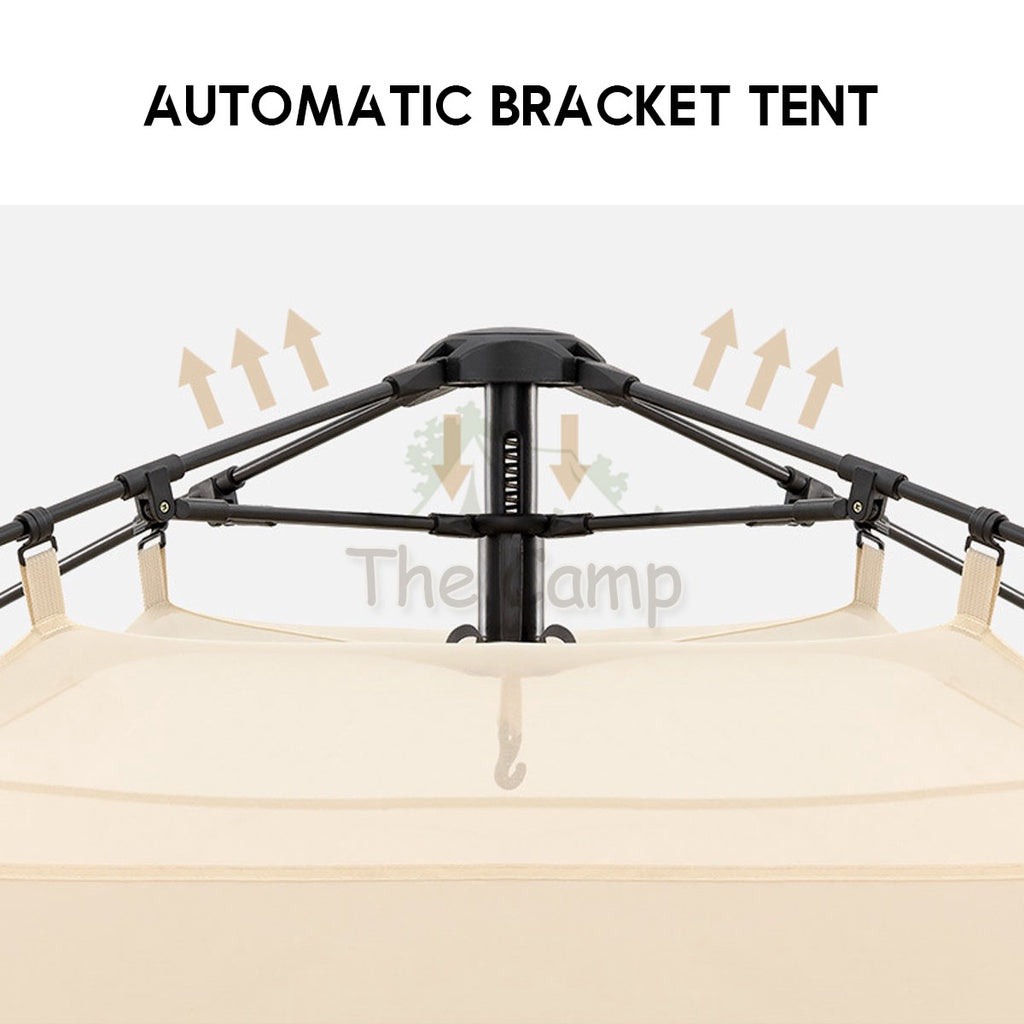 Naturehike Ango 3 Automatic Camping Tent UPF50 Black Large Capacity Outdoor Chair Flysheet Table Tarp Peg Nail Pole