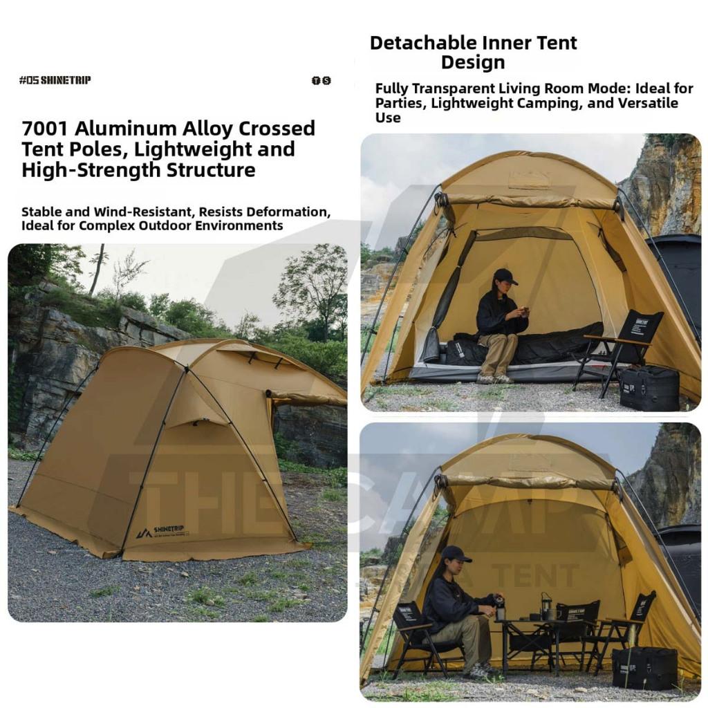 Shinetrip MuGuang Tent 1 Room 1 Hall Manual PU3000mm Waterproof Lightweight Khemah A596