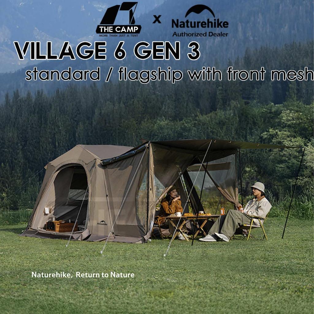 Naturehike Village 6 Gen 3 Auto Tent Standard / Flagship Model Inflation Pump Outdoor Camping Khemah Angin CNK2650WS035