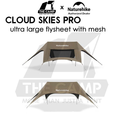 Naturehike Cloud Skies PRO 860 960 Tarp Flysheet TiBlack Coating Outdoor Camping Waterproof Awning Mesh CNK2650WS023