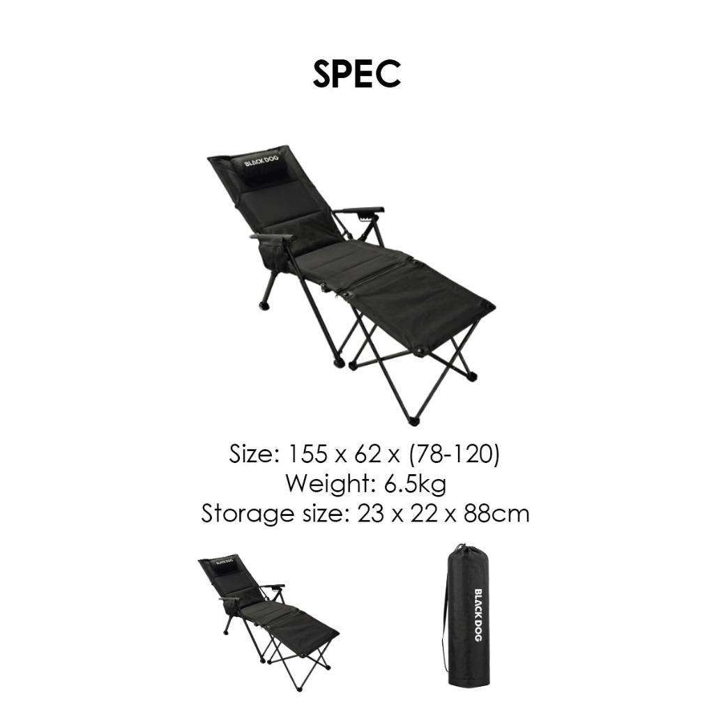 Blackdog Modular Lounge Chair Recliner Stool Foot Rest Folding Adjustable Chair Reclining Outdoor Camping CBD2650JJ016