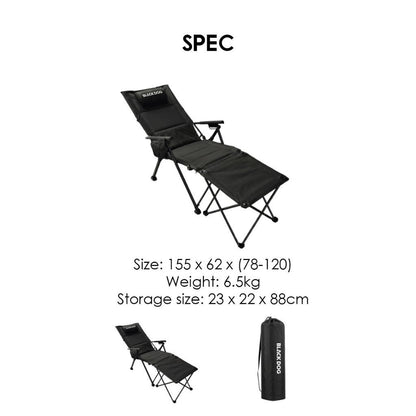 Blackdog Modular Lounge Chair Recliner Stool Foot Rest Folding Adjustable Chair Reclining Outdoor Camping CBD2650JJ016