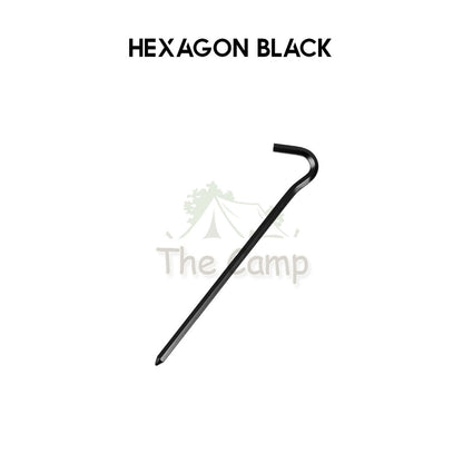 Aluminium Alloy Tent Peg 18cm 23cm with Rope Sand Hexagon Ultralight Stake Camping Sand Flysheet Nail Tarp Awning Beach