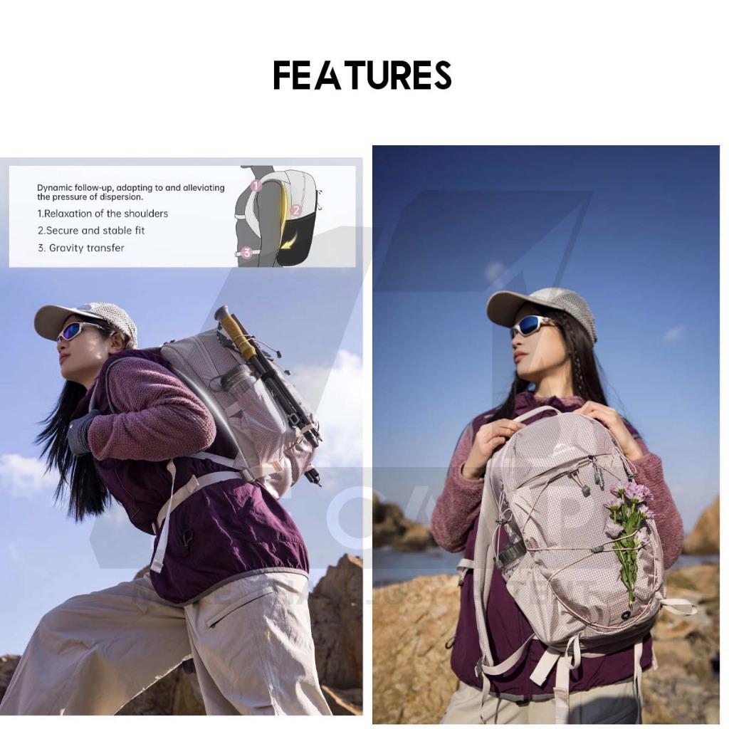 Naturehike Longwa 20L Hiking Bag Light Weight Backpack Day Trip Breathable Mesh Camping Travel CNK2550XB016