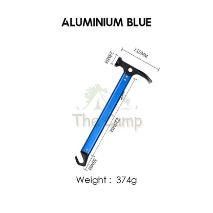 Camping Hammer Stainless Steel Copper Aluminium Brass Solid Wood Handle Peg Stake Nail Hammers Multifunction