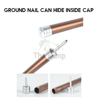 Camping Flysheet Tarp Adjustable Pole 26mm 2mm Heavy Duty Rod Tent Aluminium Long 2.8m Stand Awning Canvas Canopy Tiang
