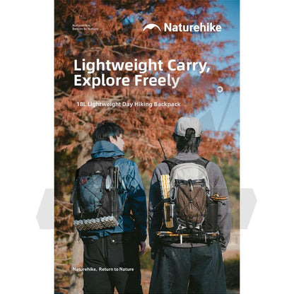 Naturehike Longwa 18L Hiking Bag Light Weight Backpack Day Trip Breathable Mesh Camping Travel CNK2550XB015