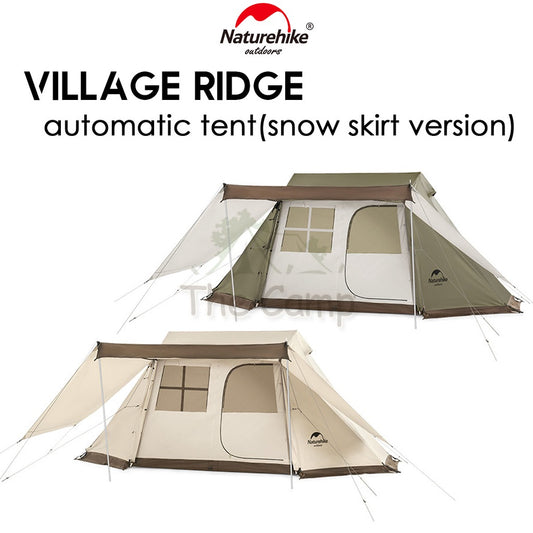 Naturehike Village 5 Upgraded Version Snow Skirt Automatic Camping Tent Large Chair Flysheet Table Tarp Peg Nail Pole