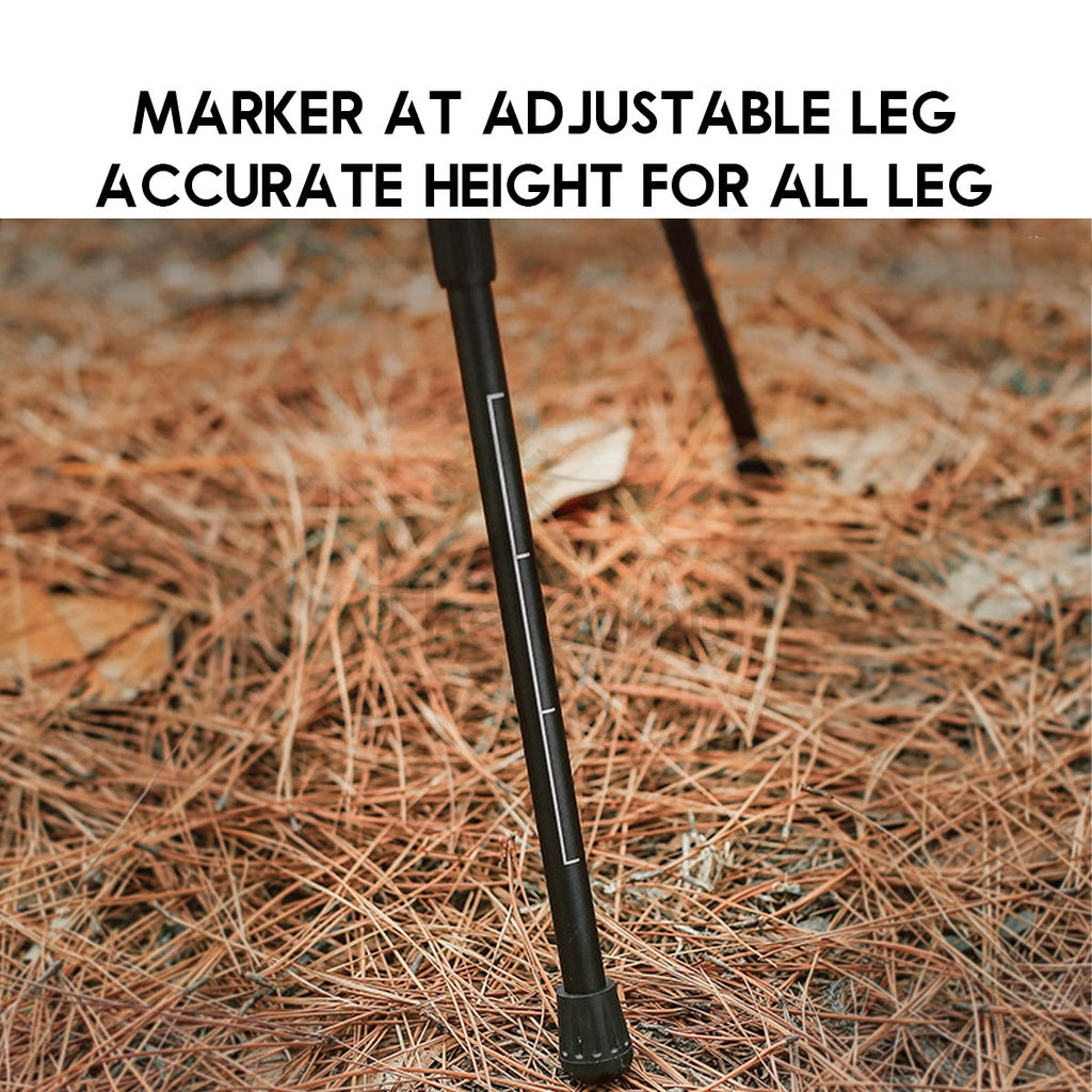 Adjustable Height Camping Small Round Table Picnic Aluminium Alloy ABS Stool Chair Tent Flysheet Tarp Pole Nail Peg Rope