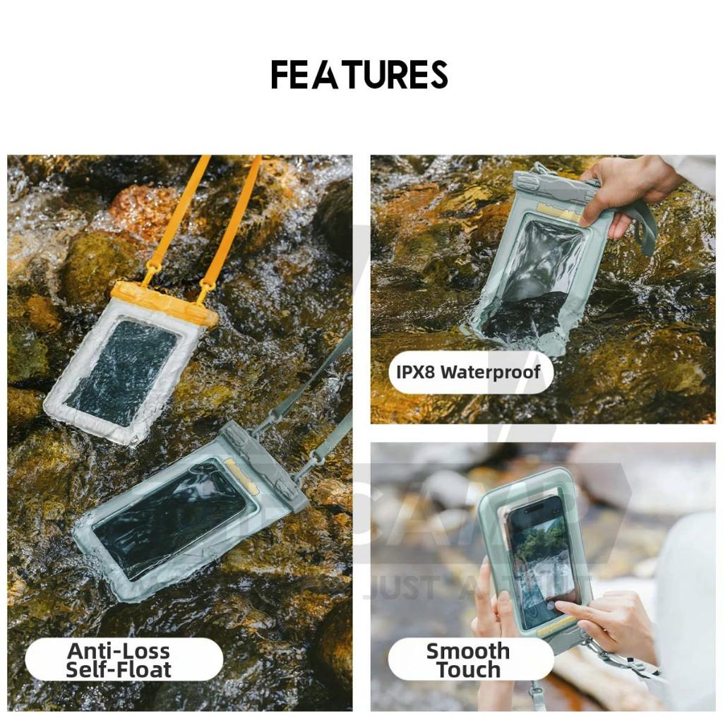 Naturehike Mobile Phone Waterproof Handphone Bag Touchable Screen Dry Bag Diving Floating 20m 50m IPX8 CNK2300BS015