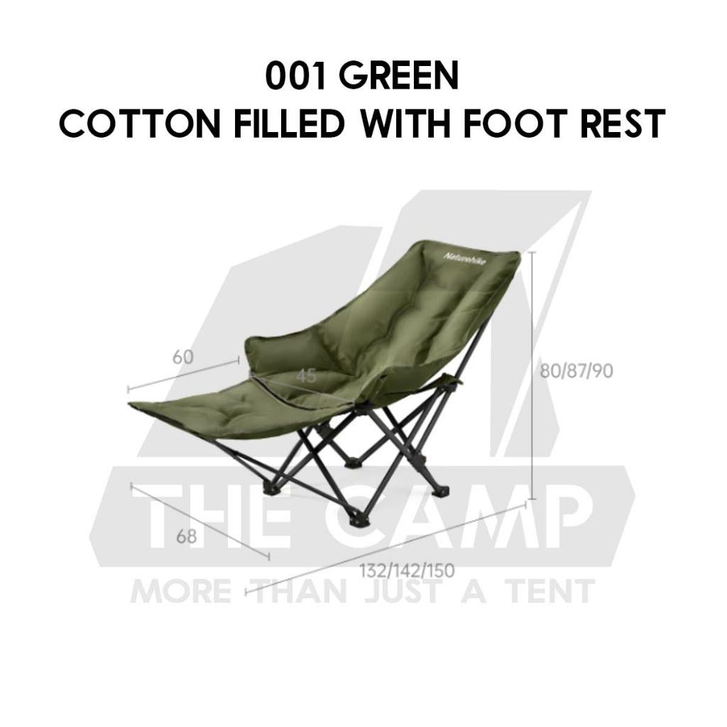 Naturehike SeaStar Cotton Filled Reclining Chair Footrest Leg Rest High Back Recliner Kerusi Healing CampingCNK2450JJ020