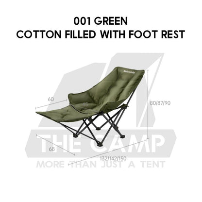 Naturehike SeaStar Cotton Filled Reclining Chair Footrest Leg Rest High Back Recliner Kerusi Healing CampingCNK2450JJ020