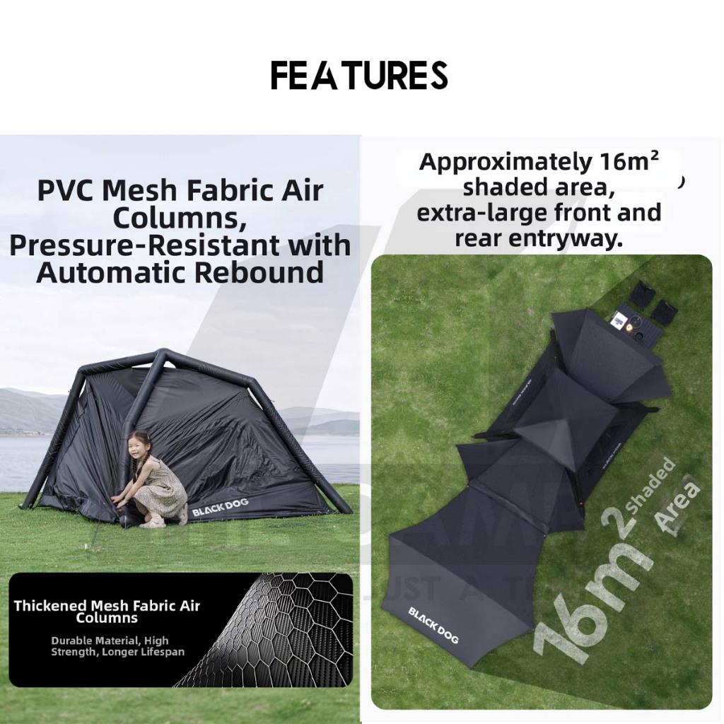 Blackdog Blackdog Leisure AIR PRO Upgraded Air Tent Double Layer PU3000mm Inflatable Khemah Angin CBD2550WS051