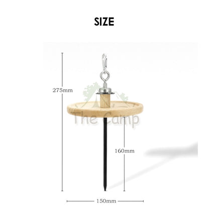Outdoor Camping Mosquito Coil Rack Holder with Magnetic Box Solid Wood Repellent Incense Tent Flysheet Pole Chair Peg