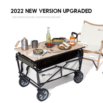 Mobi Garden 2022 Camping Portable Trolley Wagon with Brake 100L Folding Foldable Outdoor Tent Flysheet Table Naturehike
